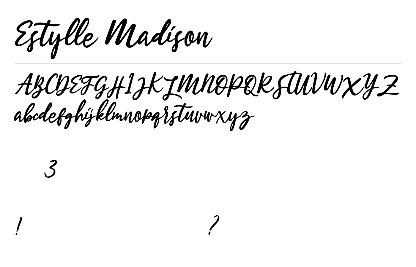Estylle Madison Font preview
