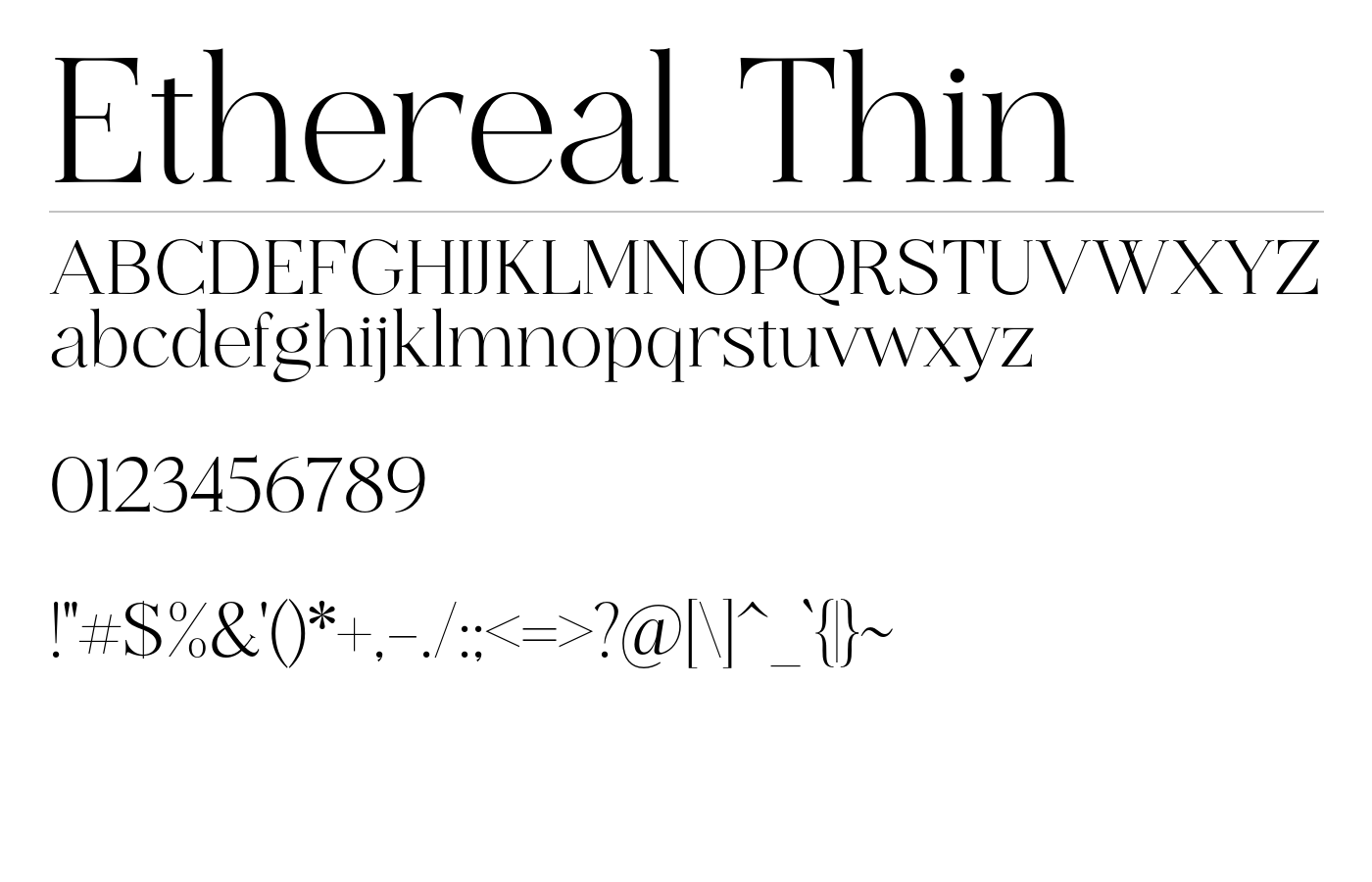 Ehereal Serif Font preview