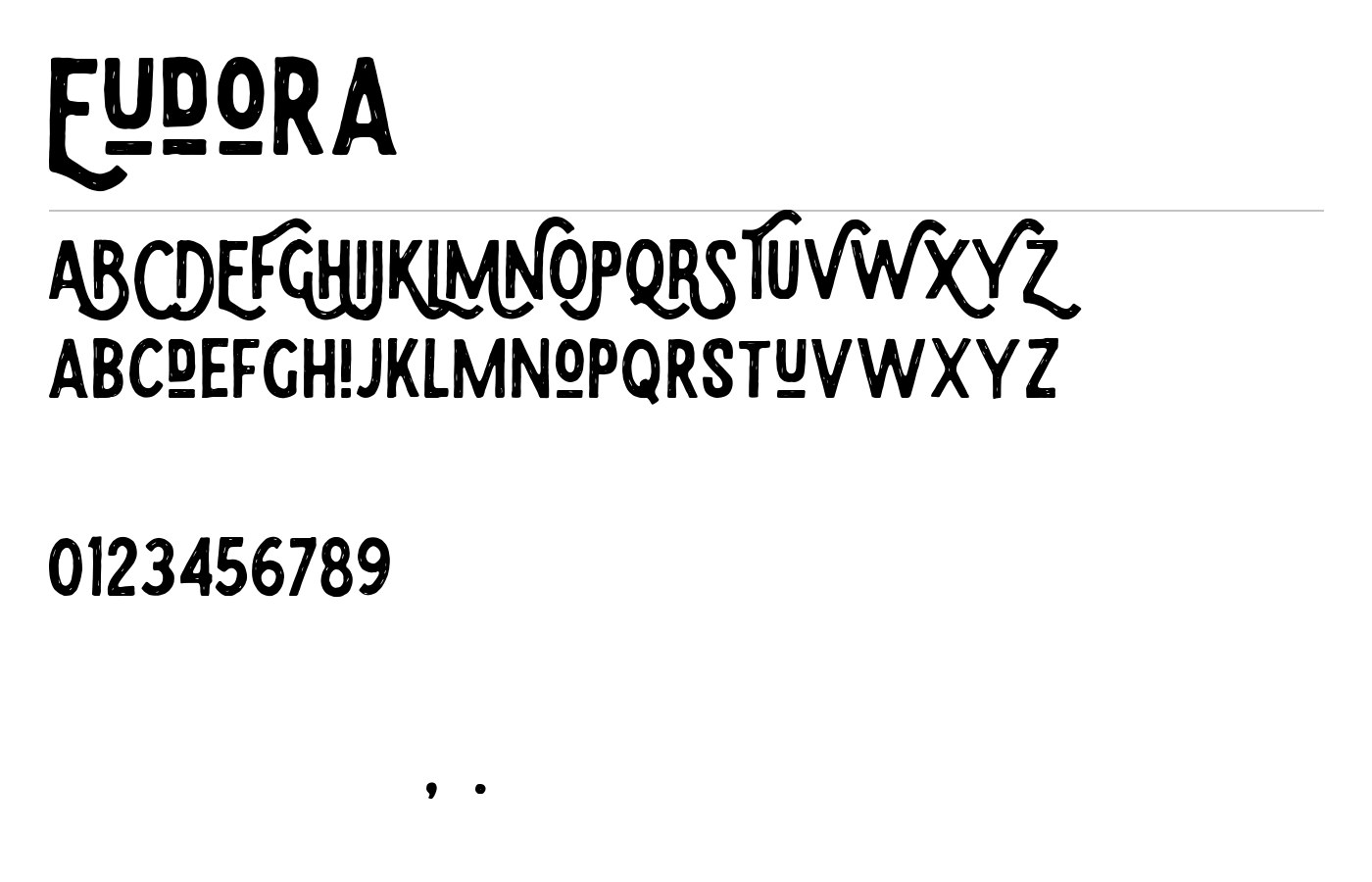 Eudora Vintage Display Font preview