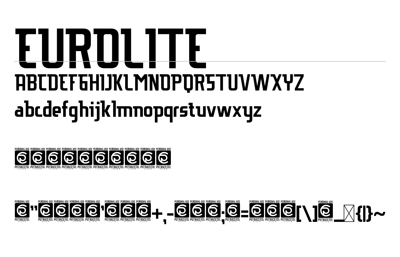 Eurolite Font preview