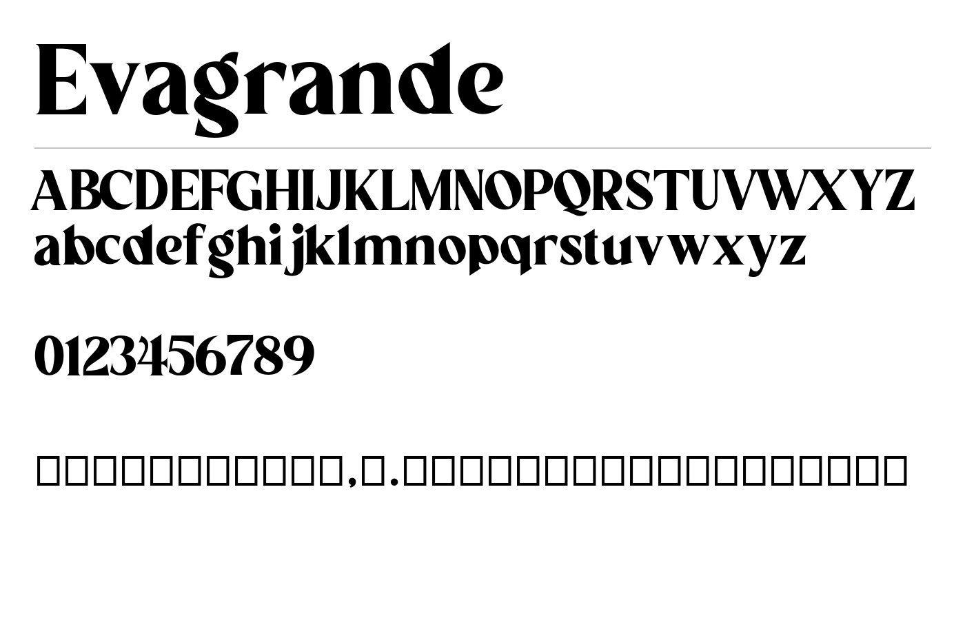 Evagrande Font preview