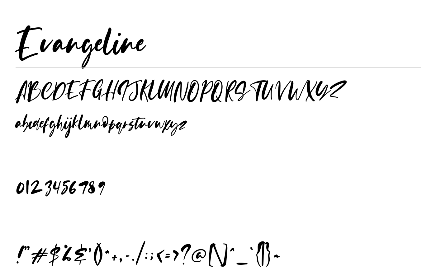 Evangeline Modern Font preview