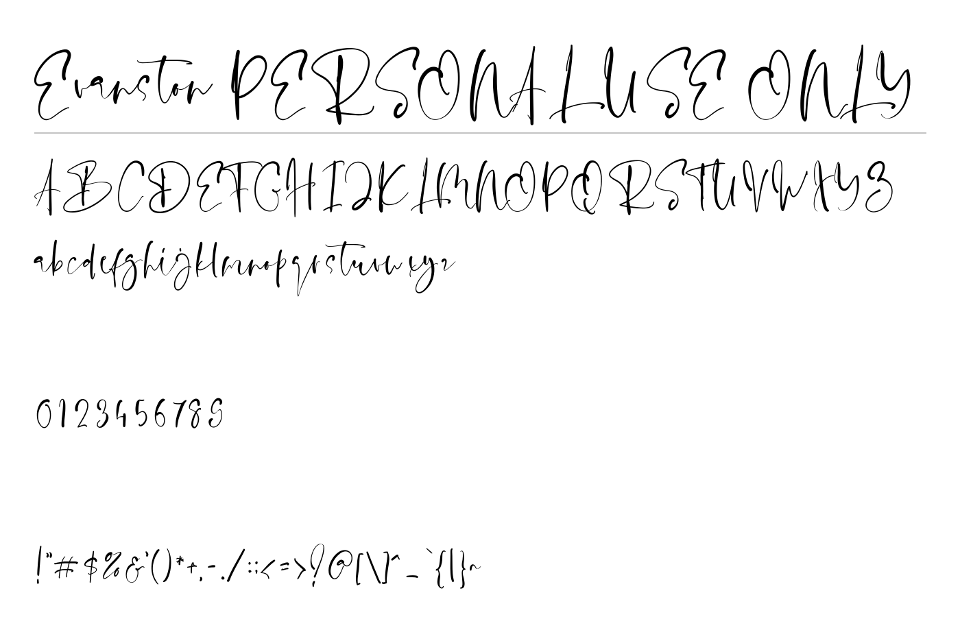 Evanston Font preview