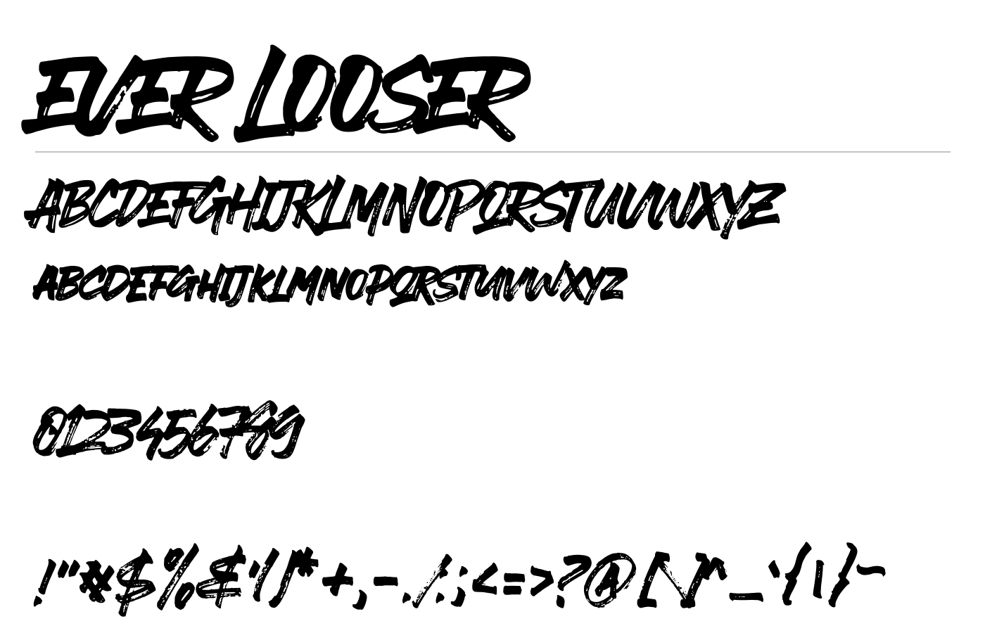 Ever Looser Wild Brush Font preview