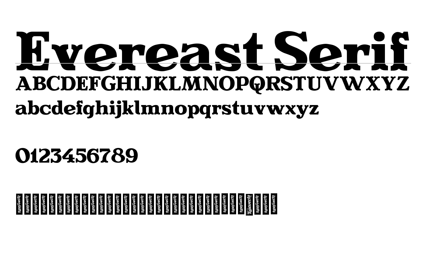 Evereast Font preview