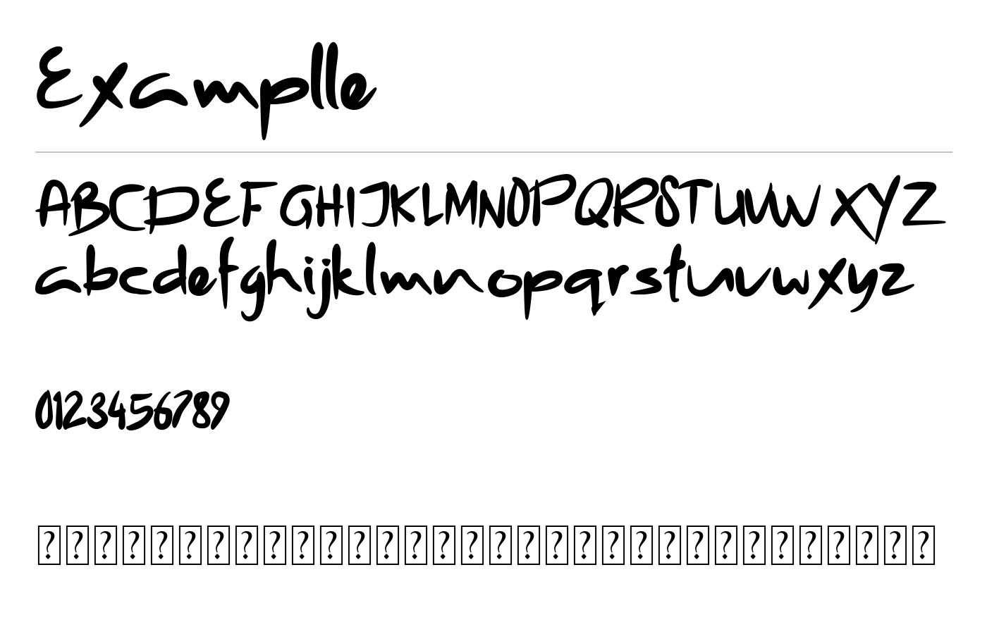 Examplle Font preview