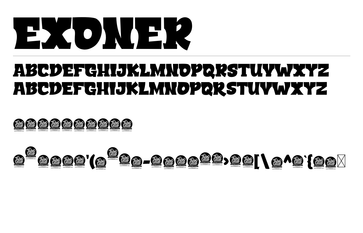 Exoner Font preview