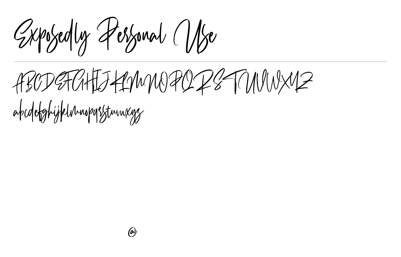 Exposedly Font preview