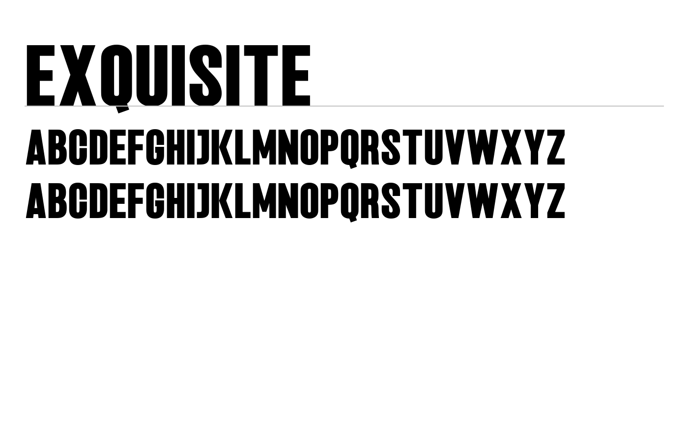 Exquisite Font preview