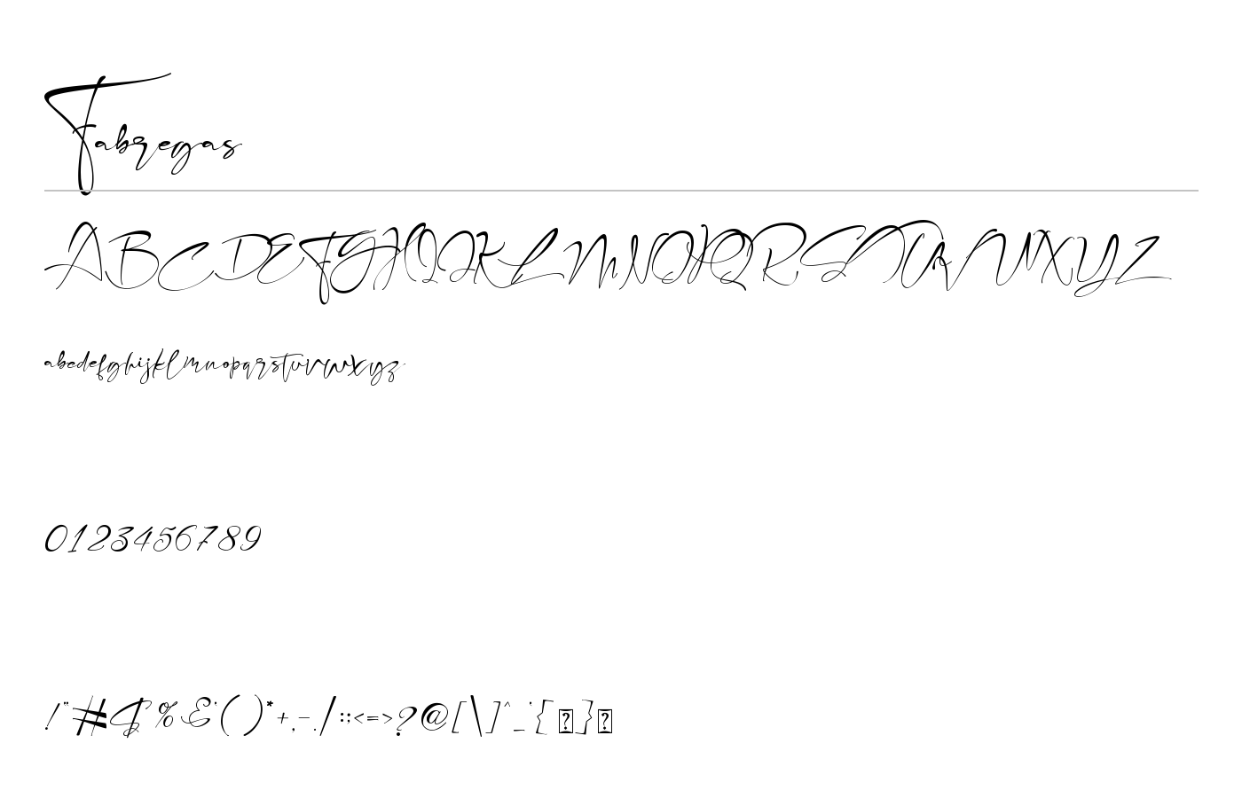 Fabregas Font preview