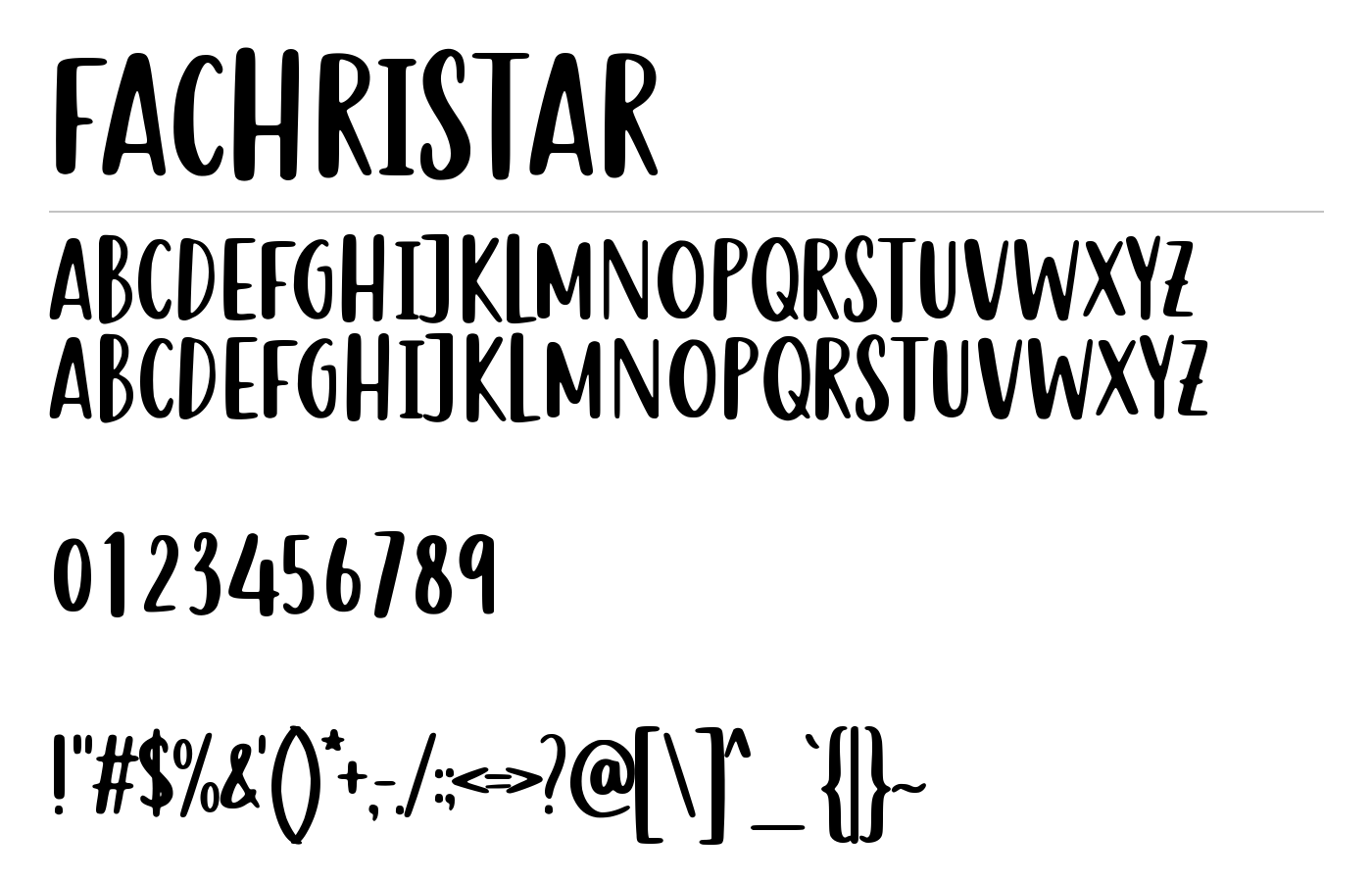 Fachristar Font preview