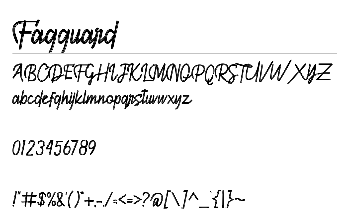 Fagguard Font preview
