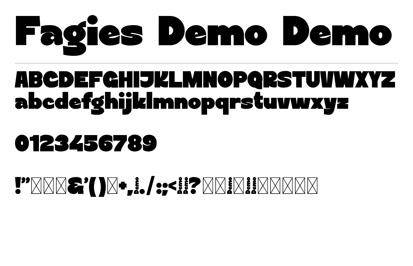 Fagies Font preview