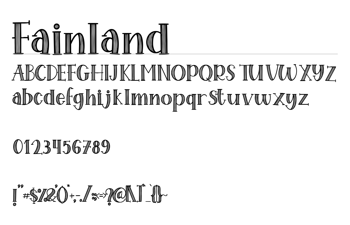 Fainland Font preview