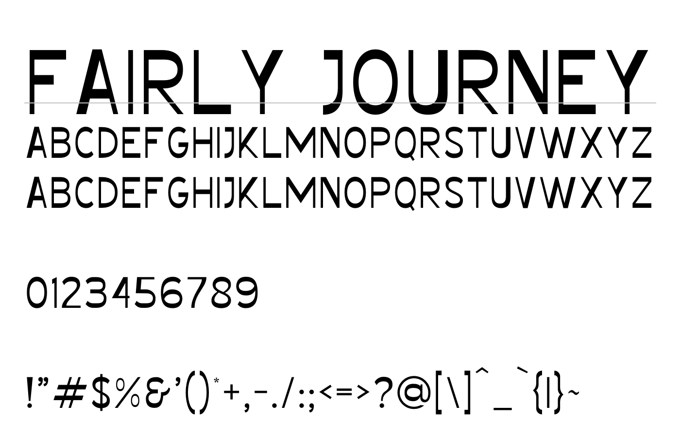 Fairly Journey Font preview
