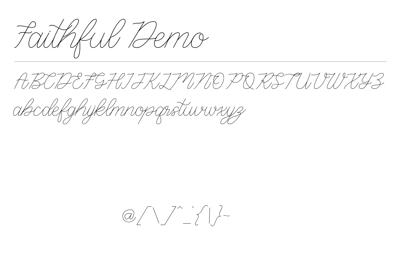 Faithful Font preview