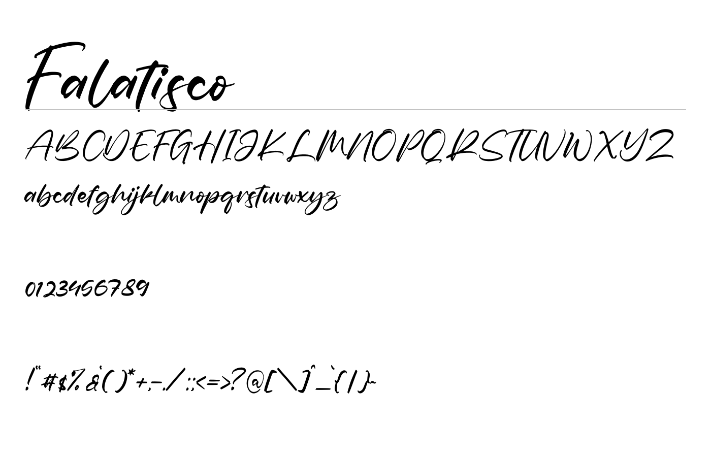 Falatisco Font preview