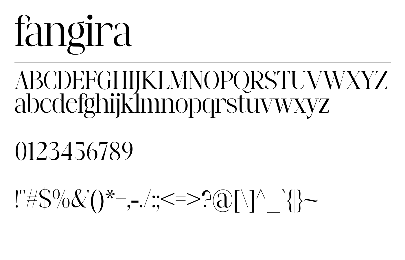 Fangira Font preview