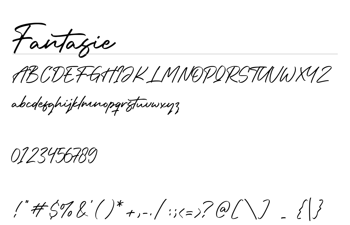Fantasie Font preview
