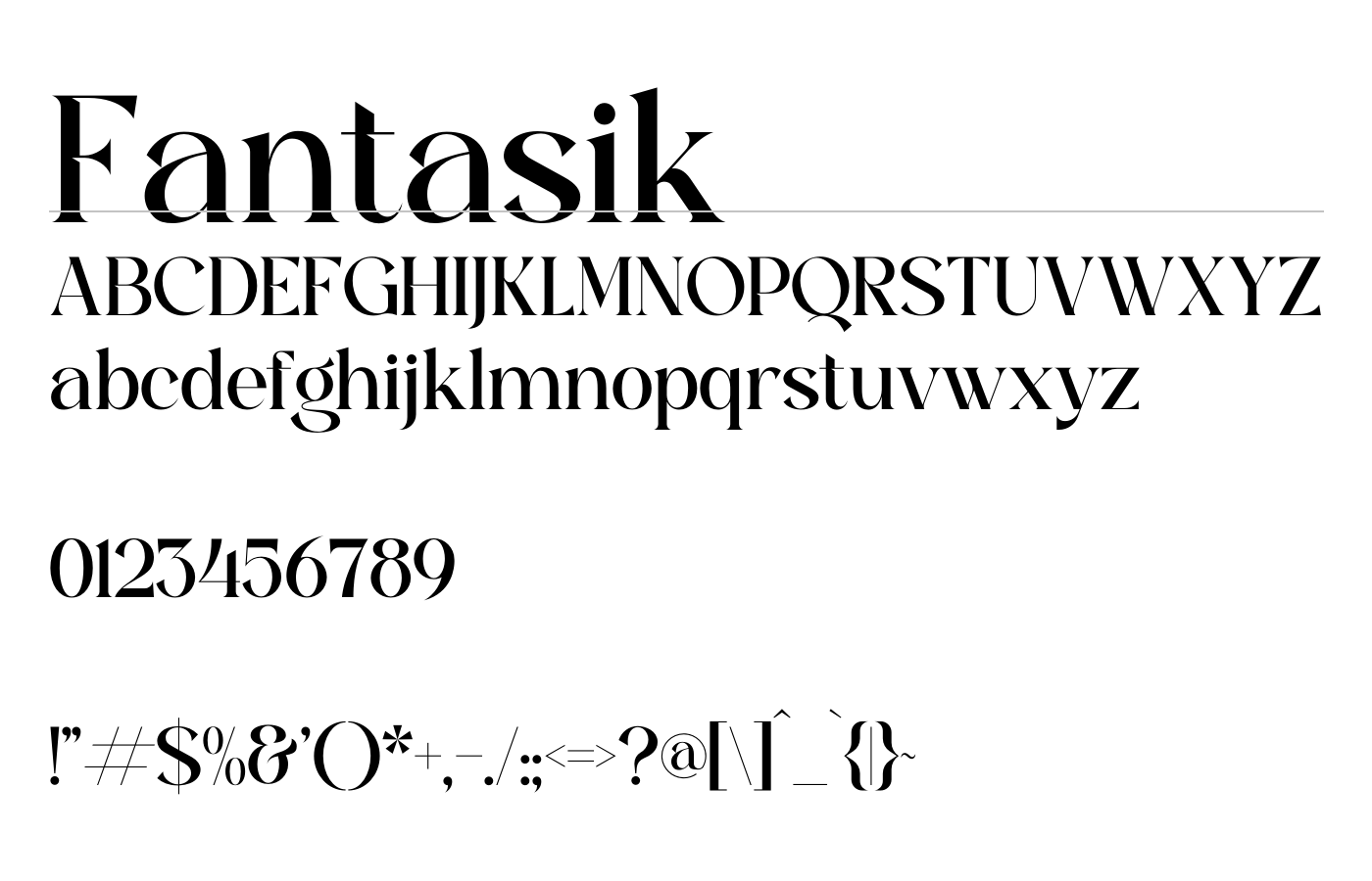 Fantasik Font preview