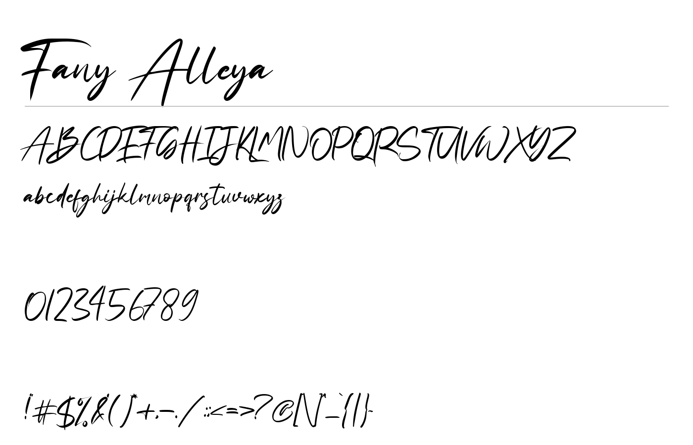 Fany Alleya Font preview