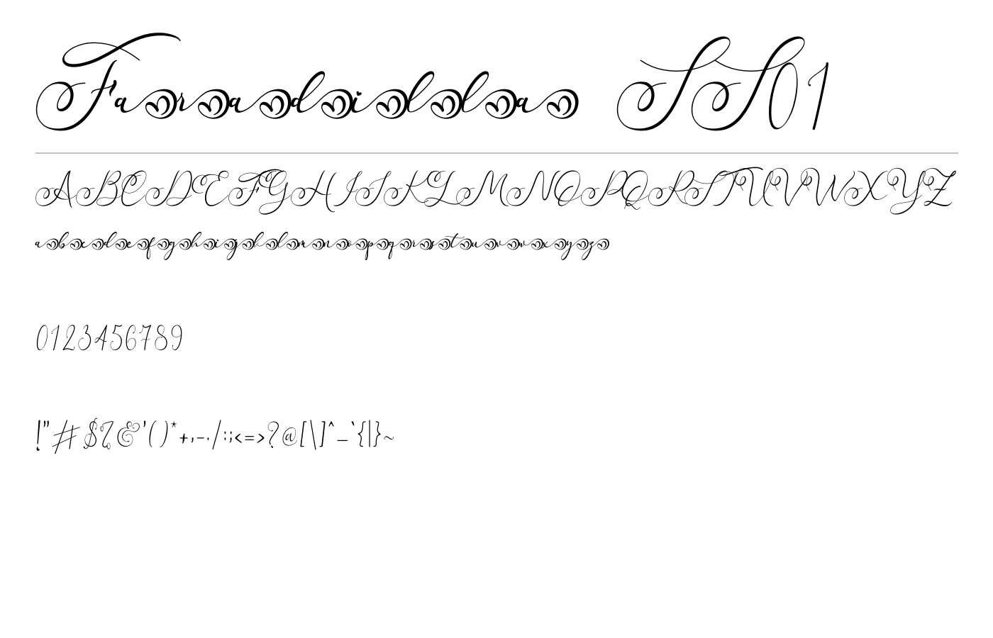 Faradilla Font preview