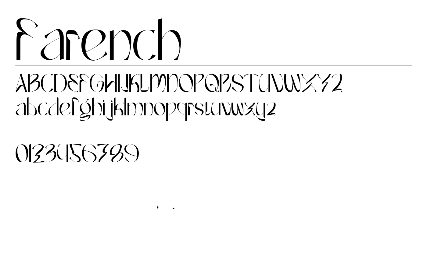 Farench Font preview