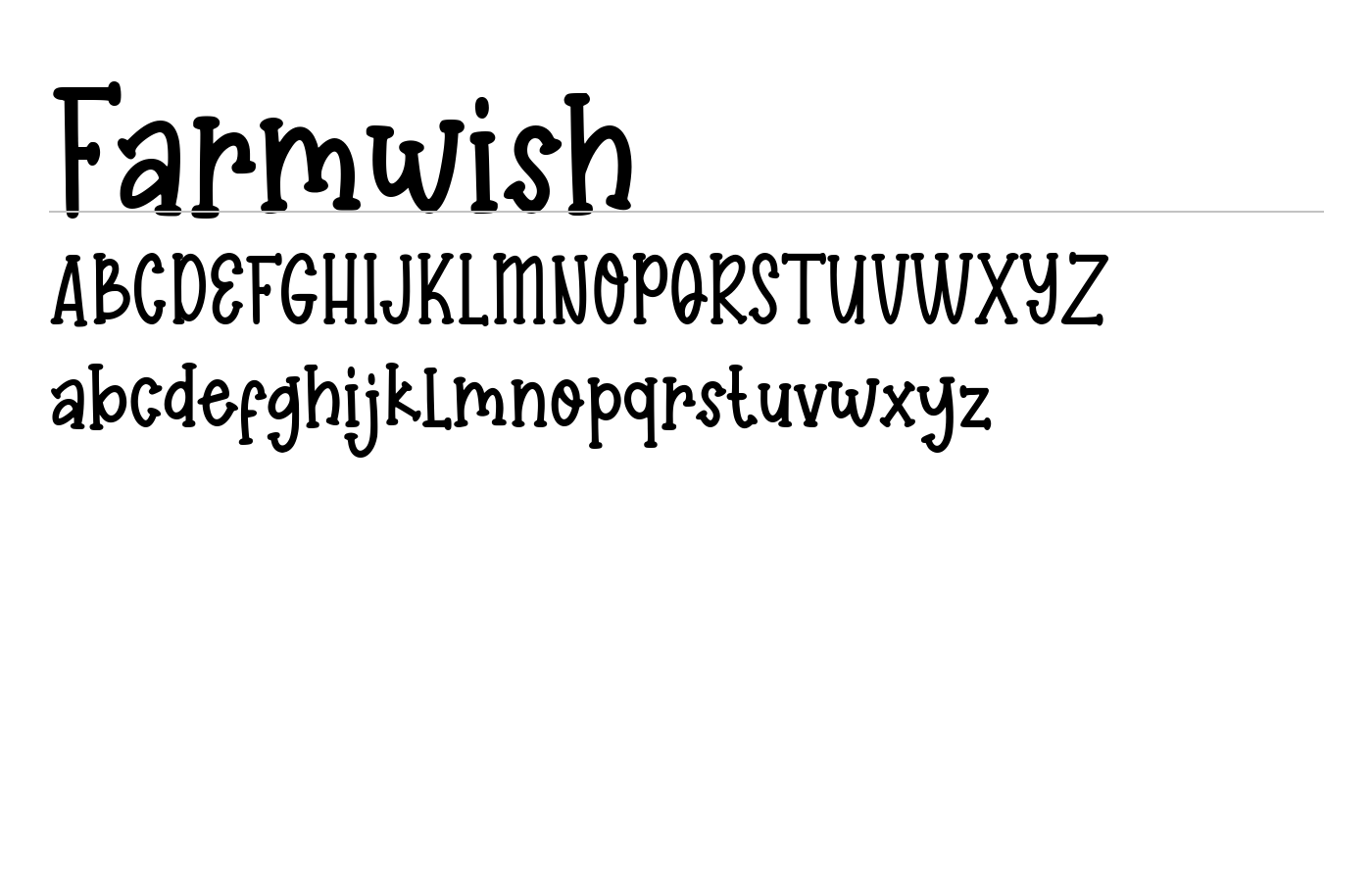Farmwish Font preview