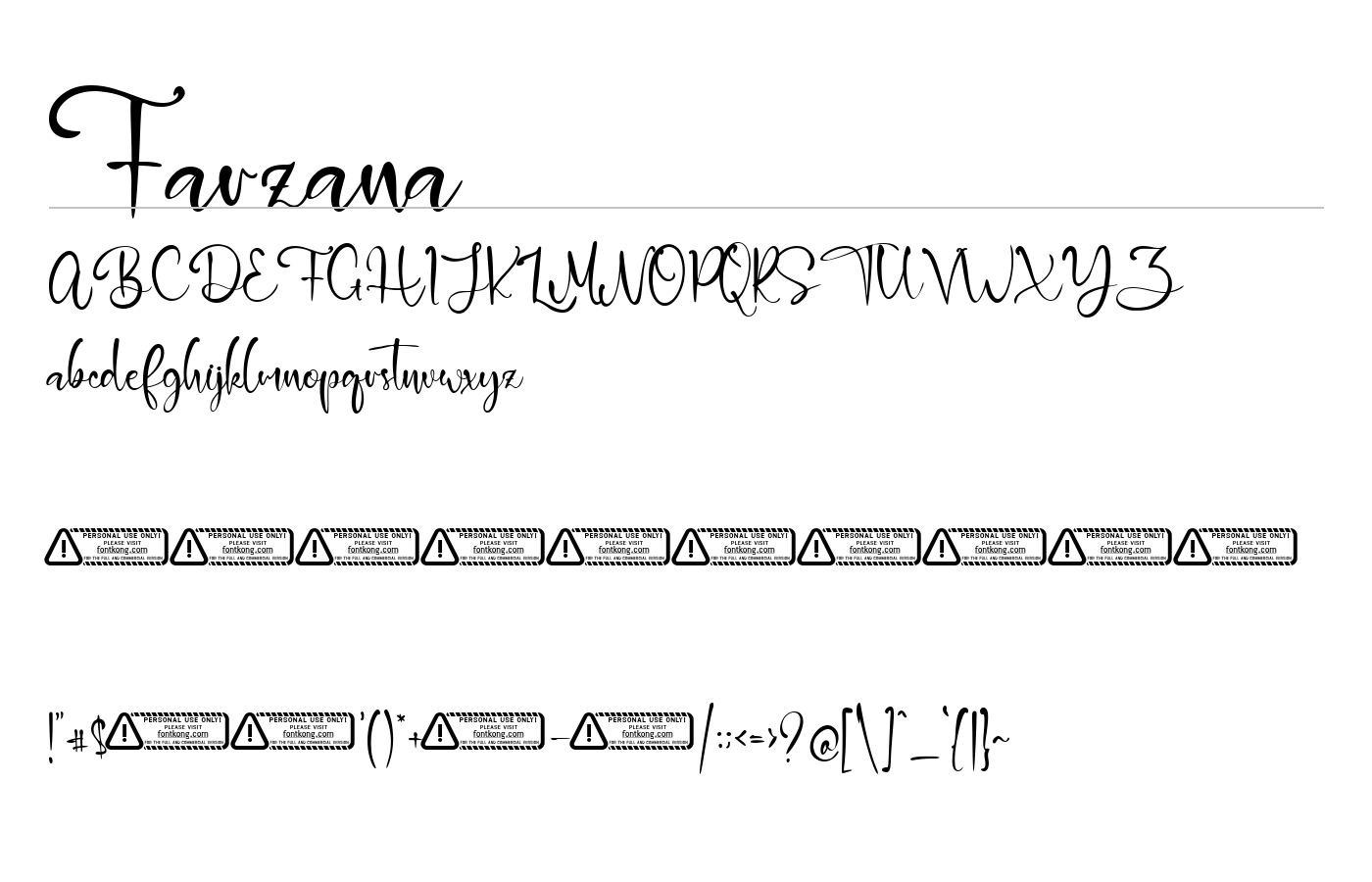 Farzana Font preview