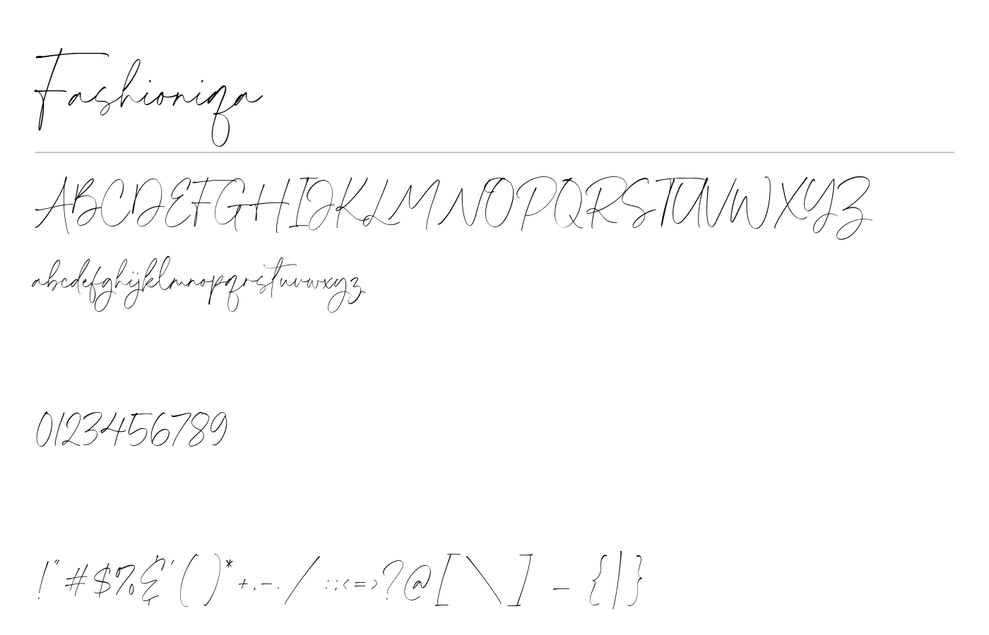 Fashioniqa Font preview