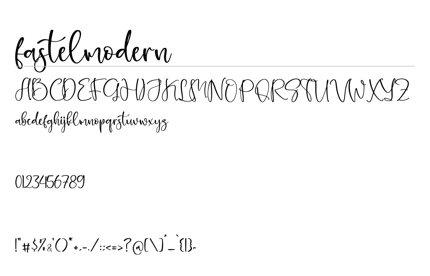 Fastelmodern Font preview