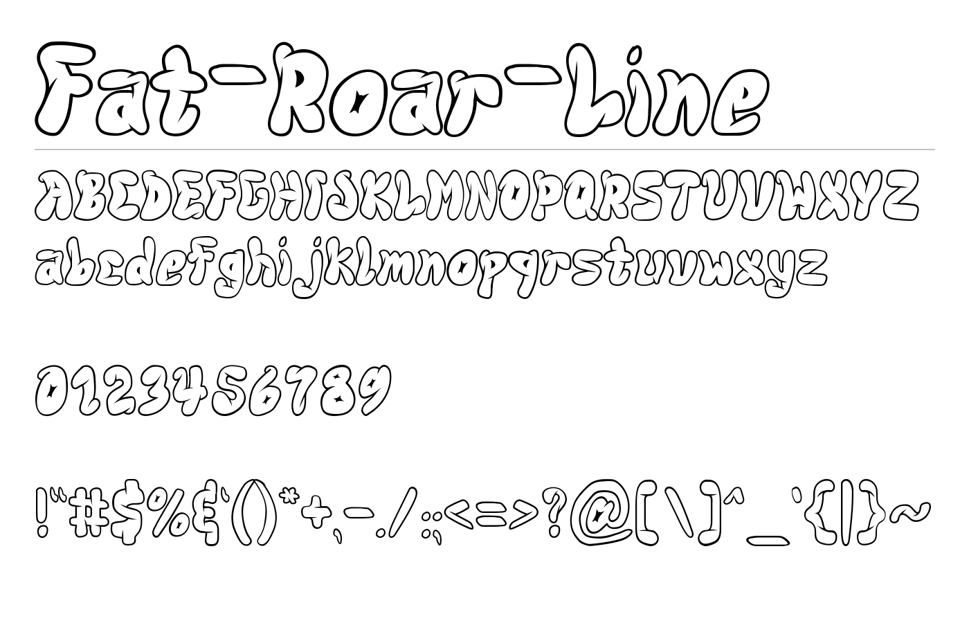 Fat Roar Font preview