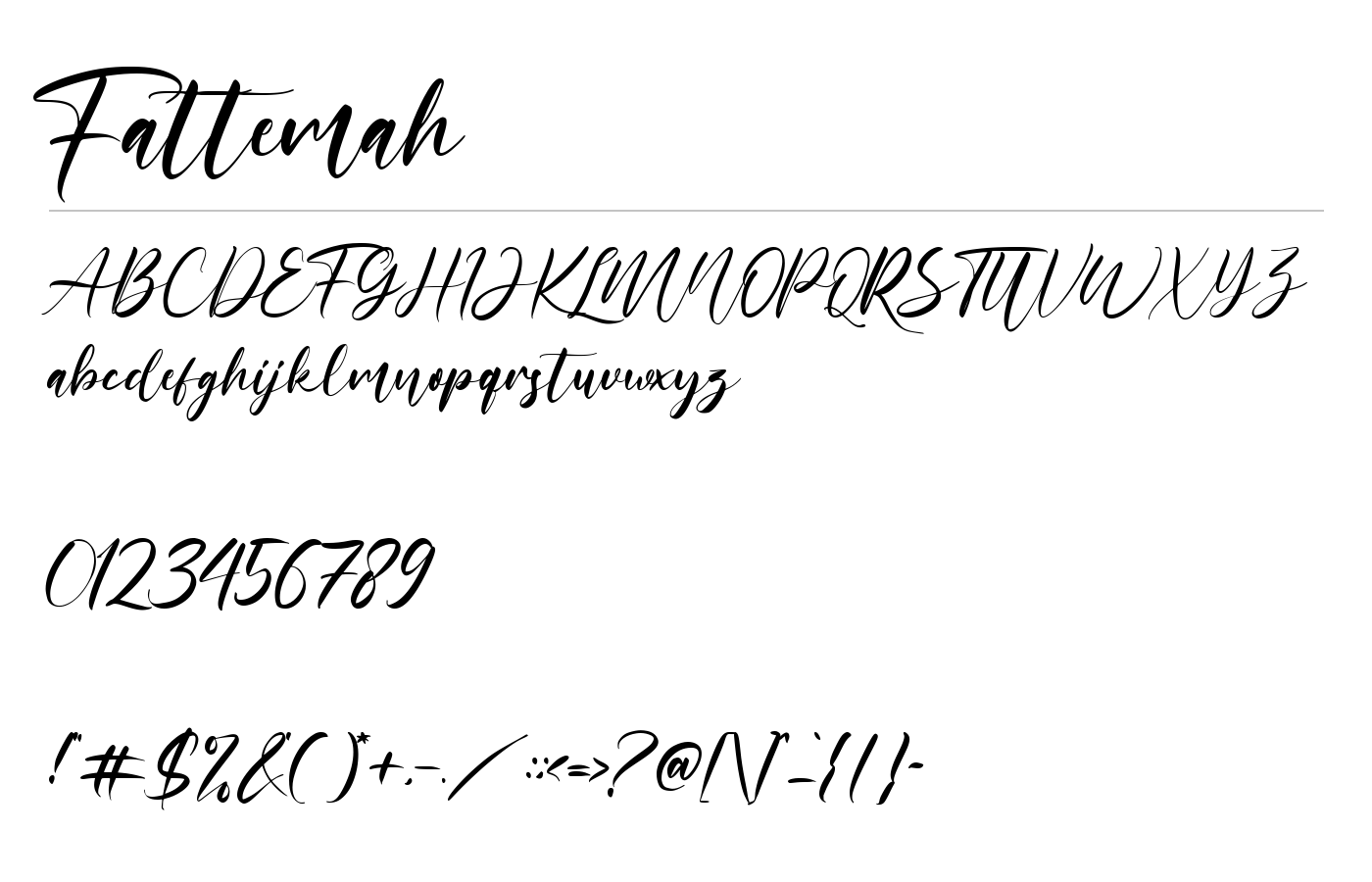 Fattemah Font preview