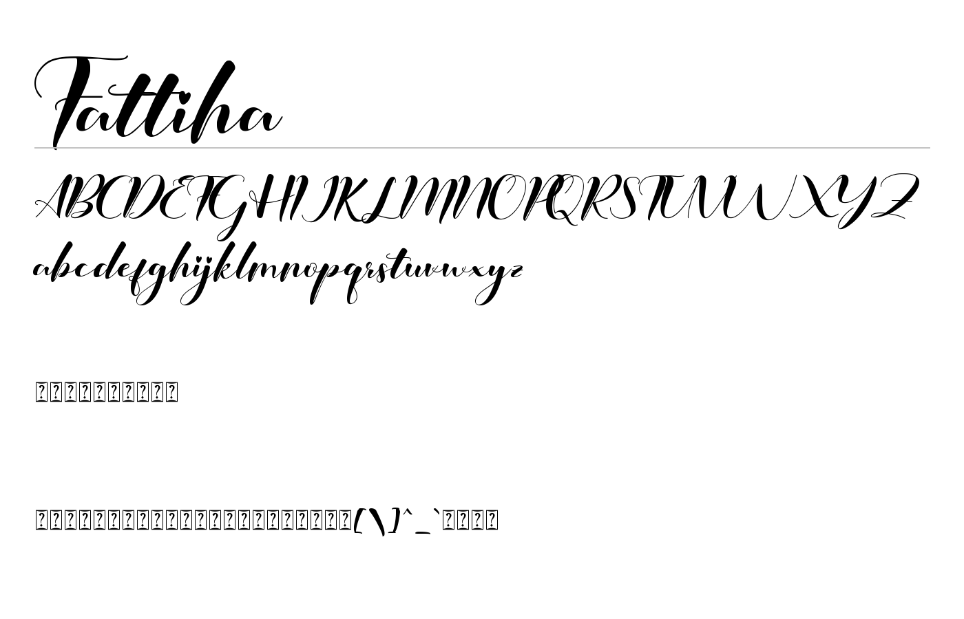 Fattiha Font preview