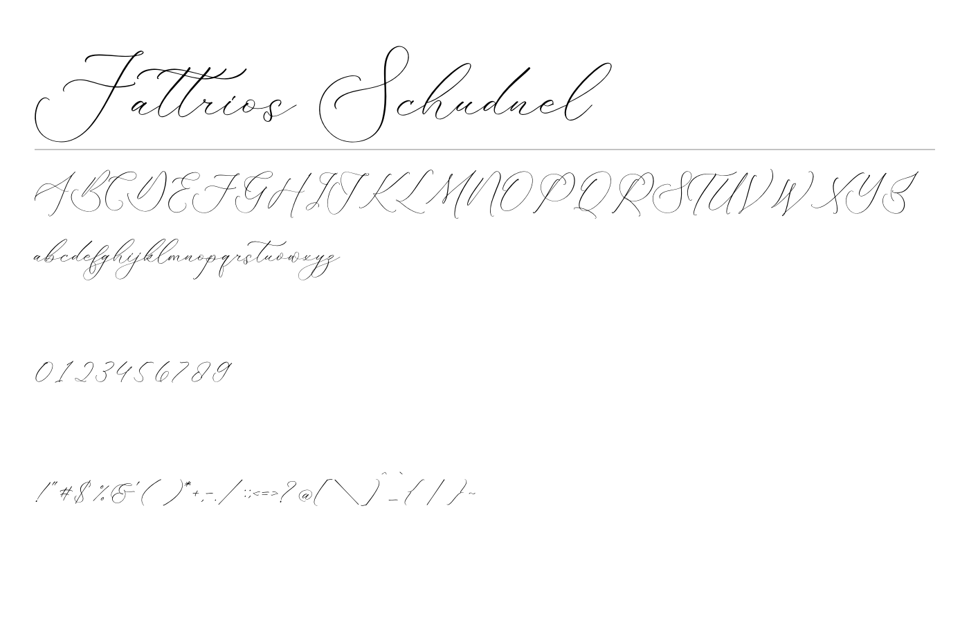 Fattrios Schudnel Font preview