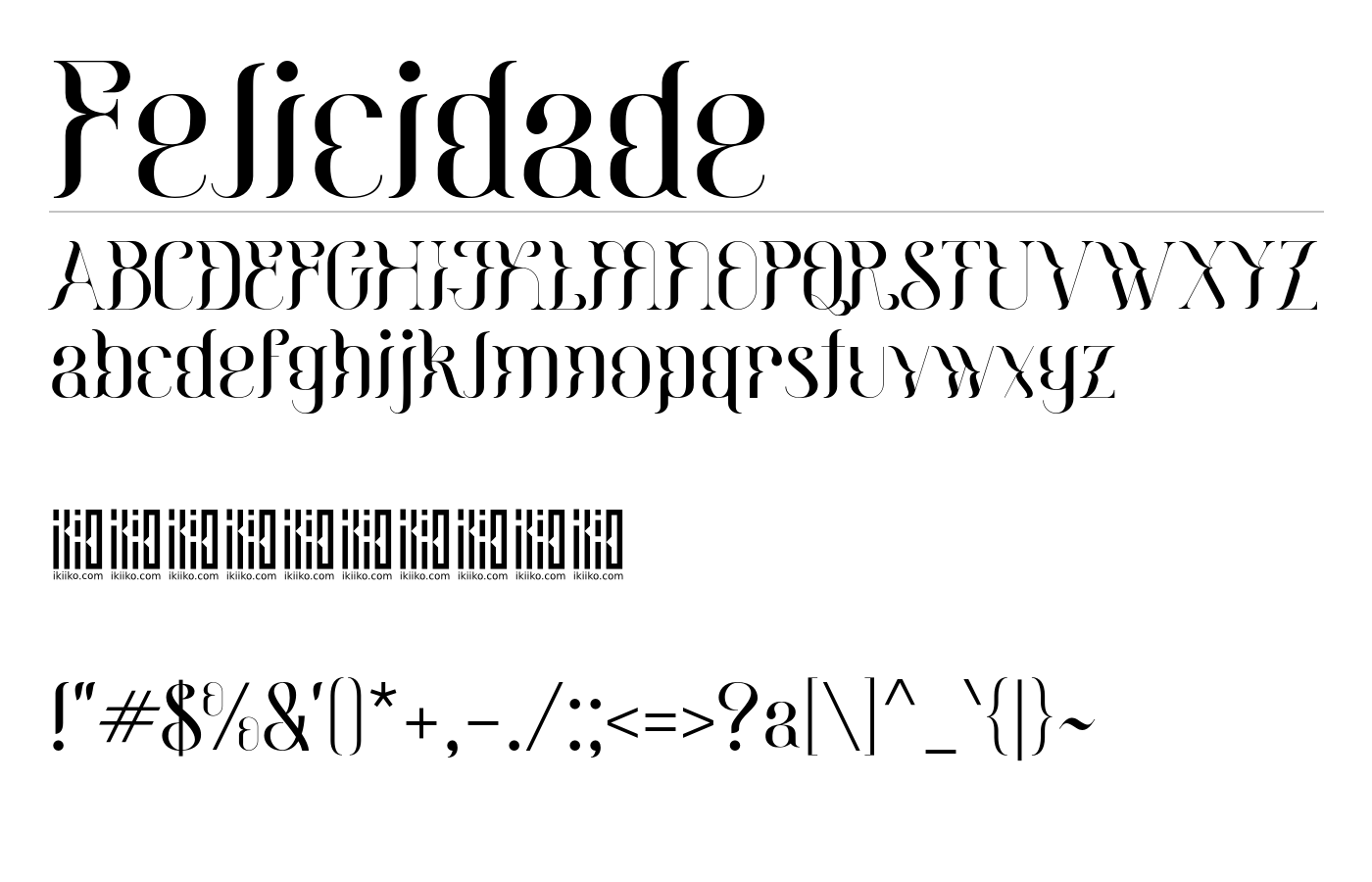 Felicidade Font preview