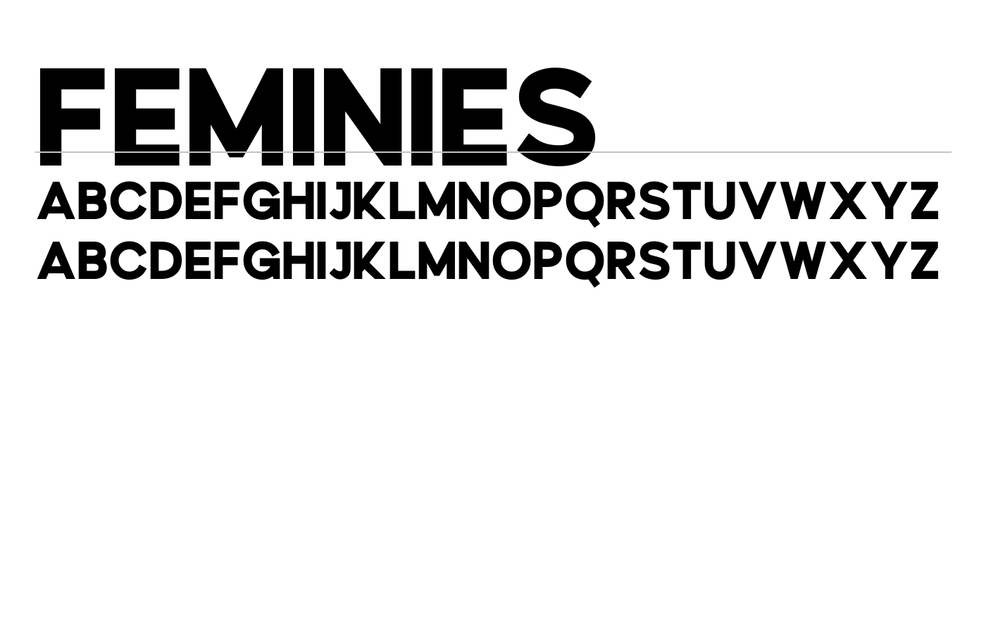 Feminies Font preview