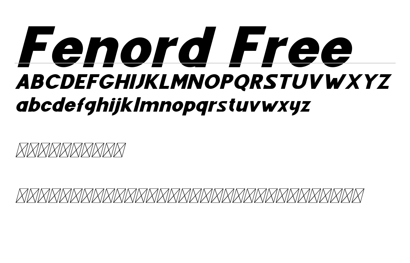 Fenord Font preview