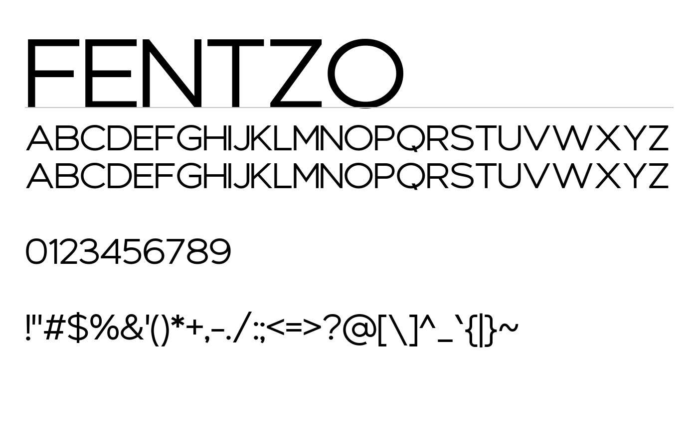 Fentzo Font preview