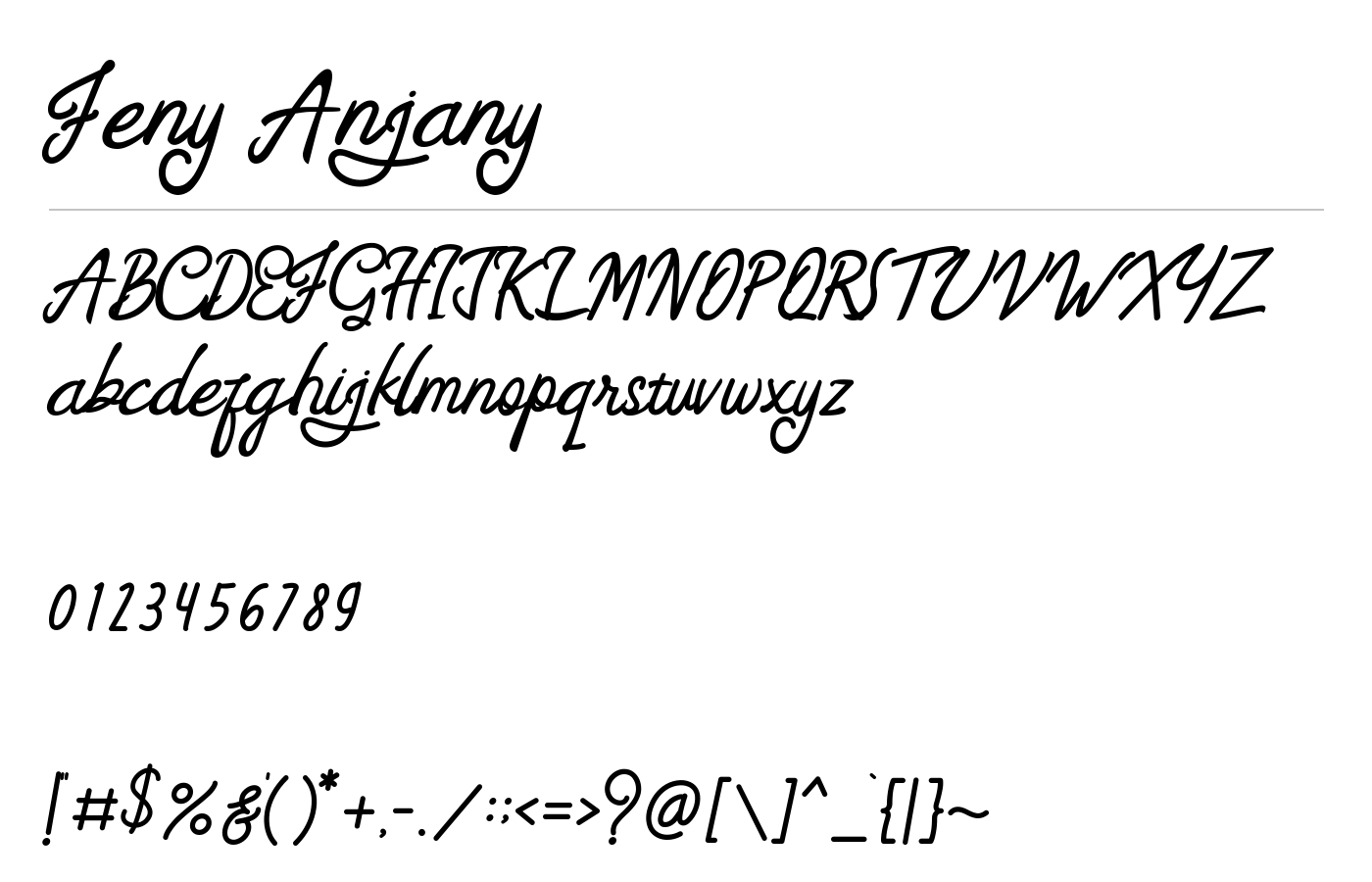 Feny Anjany Font preview
