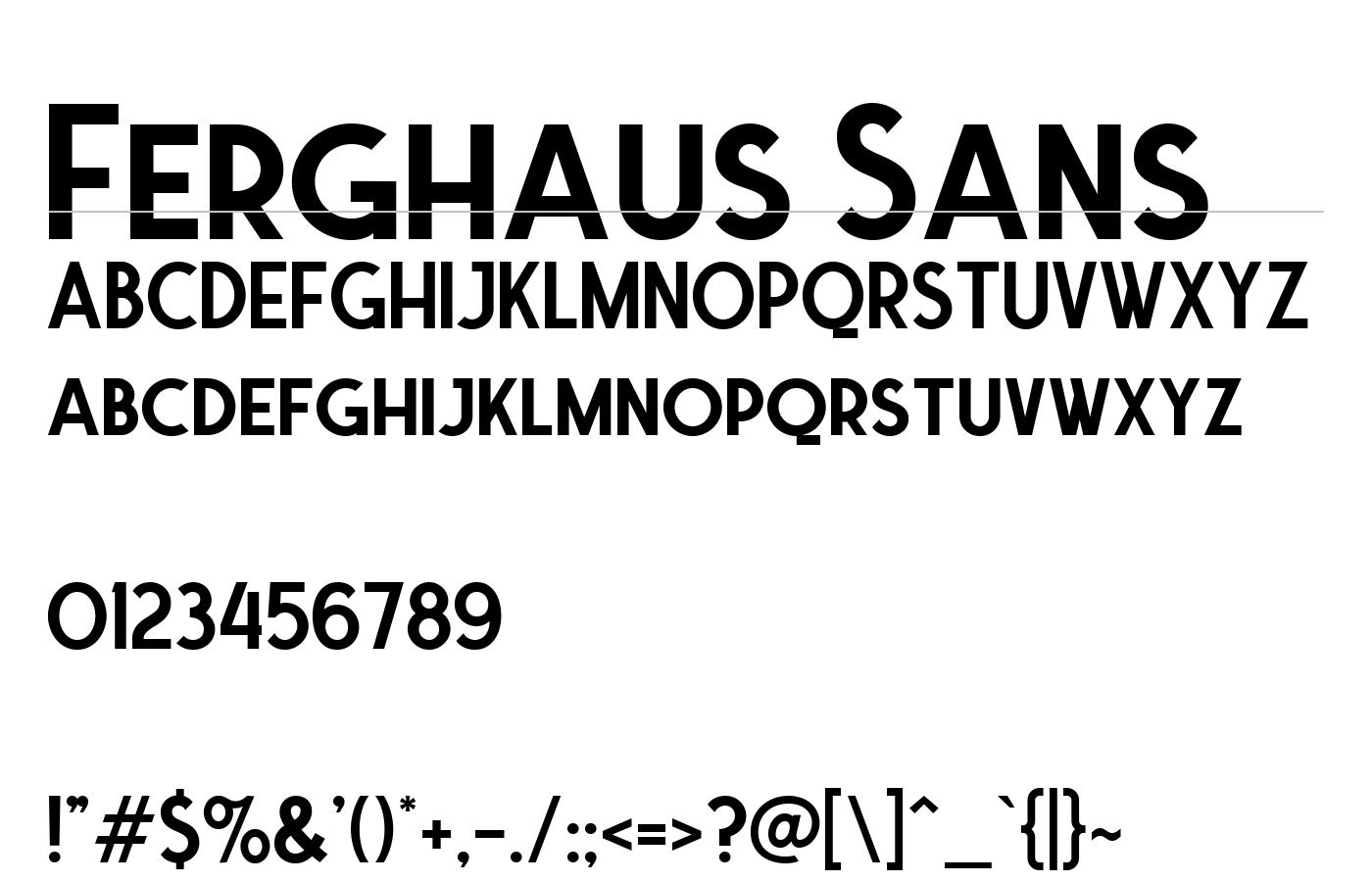 Ferghaus Sans Font preview