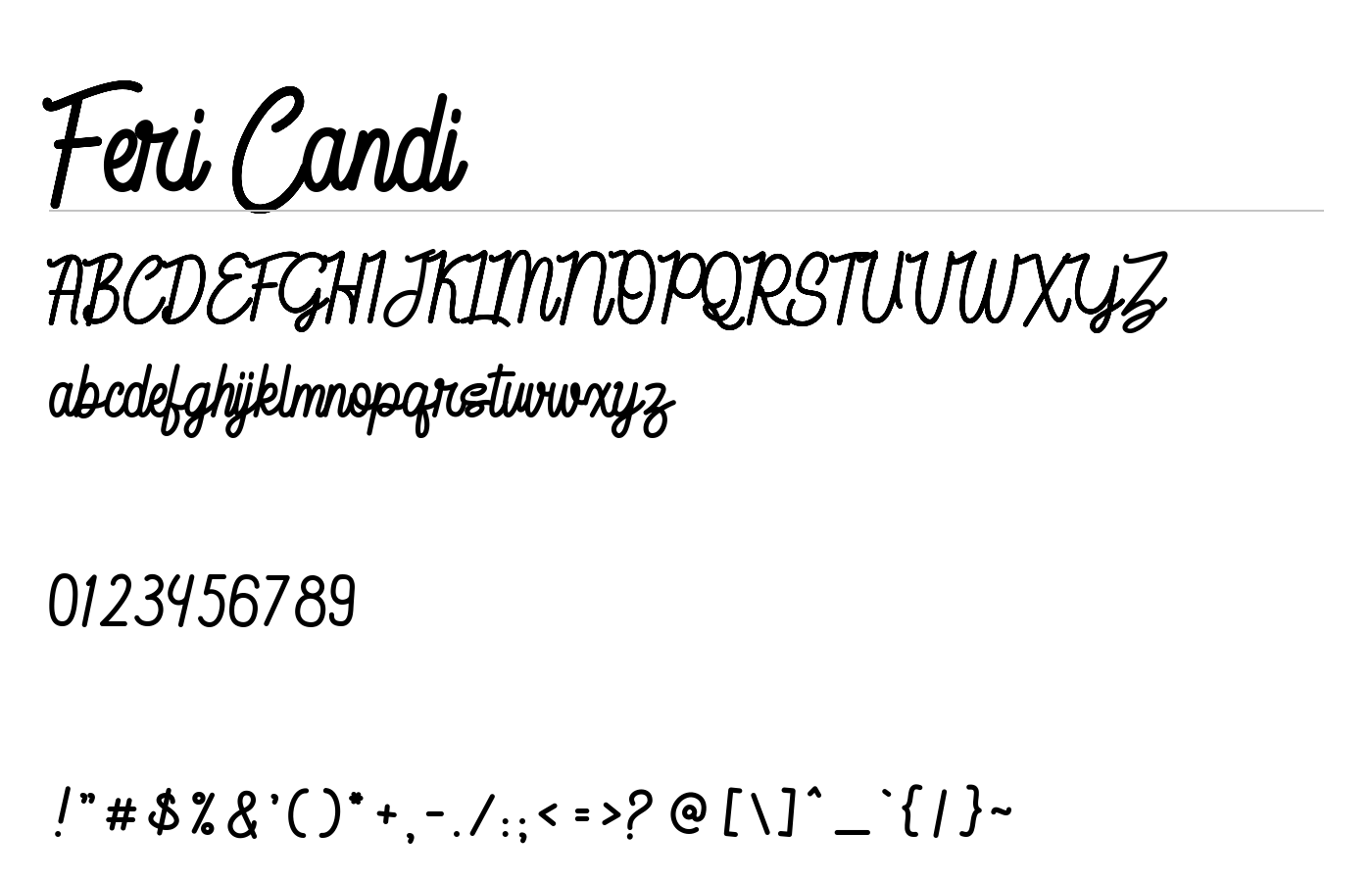 Feri Candi Font preview