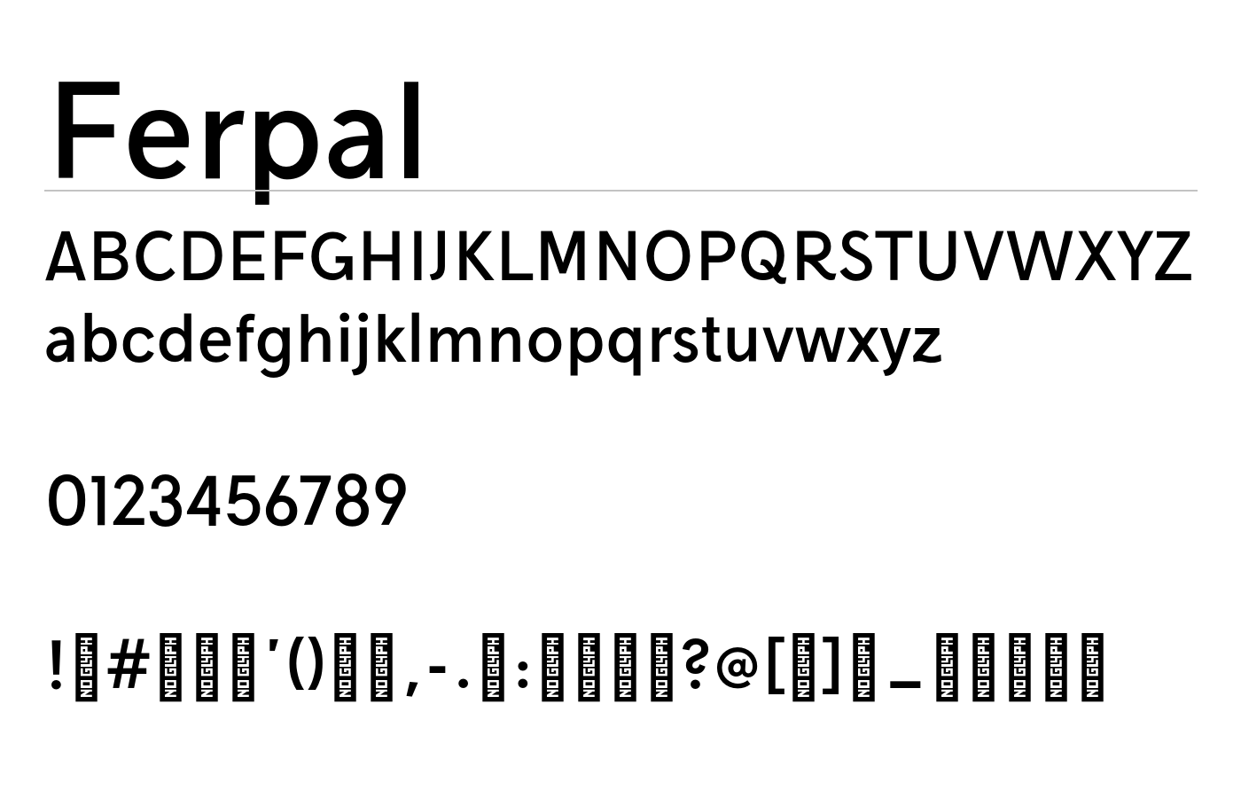 Ferpal Sans Typeface preview