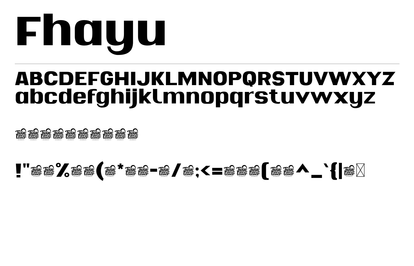 Fhayu Font preview