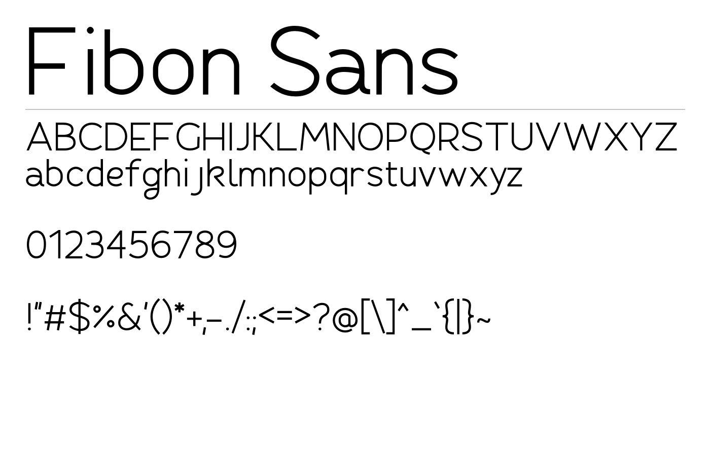 Fibon Sans Regular preview