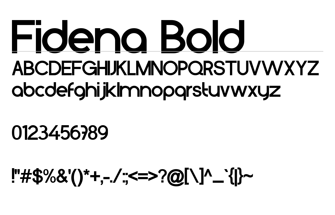 Fidena Font preview