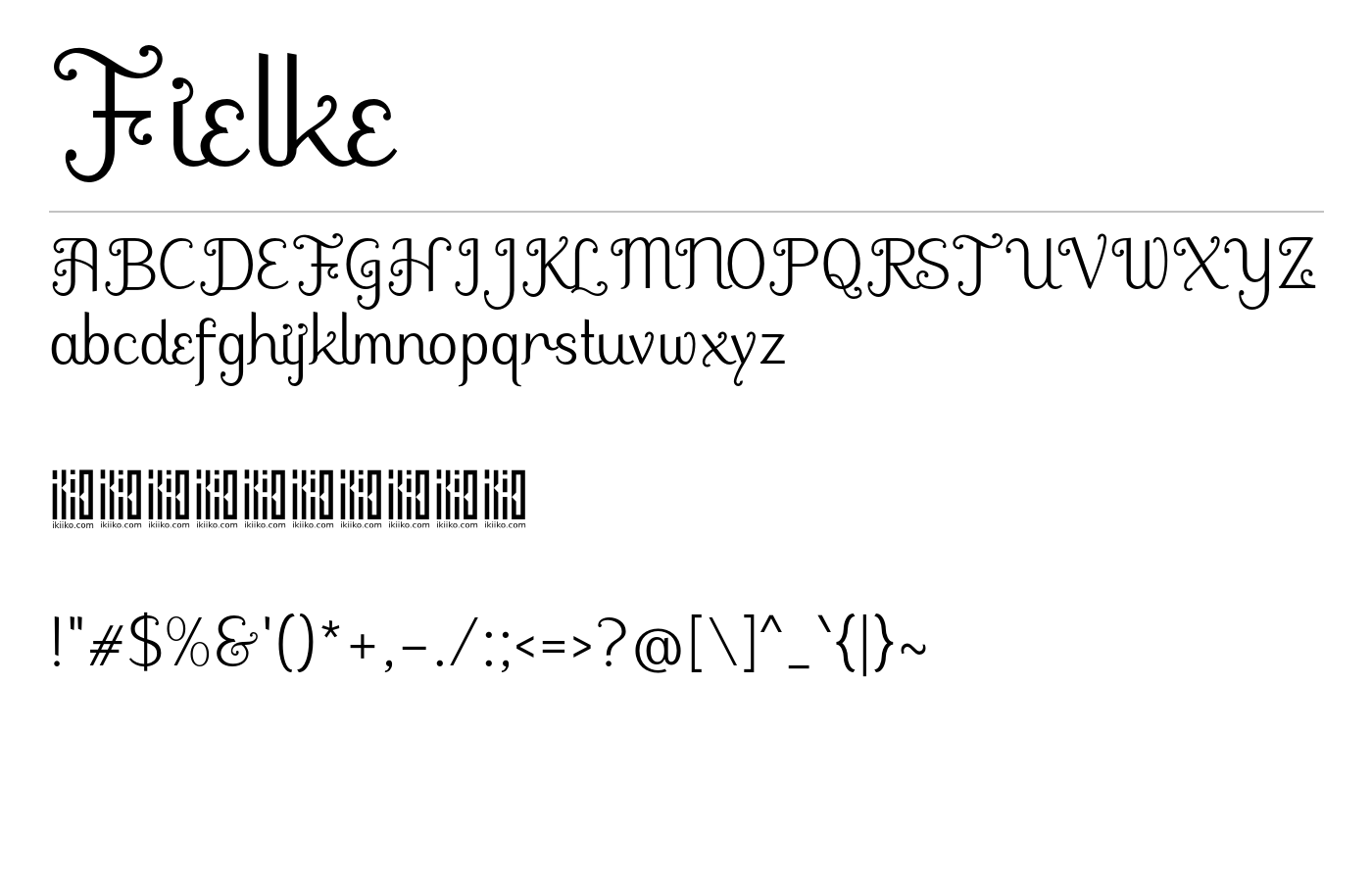 Fielke Font preview