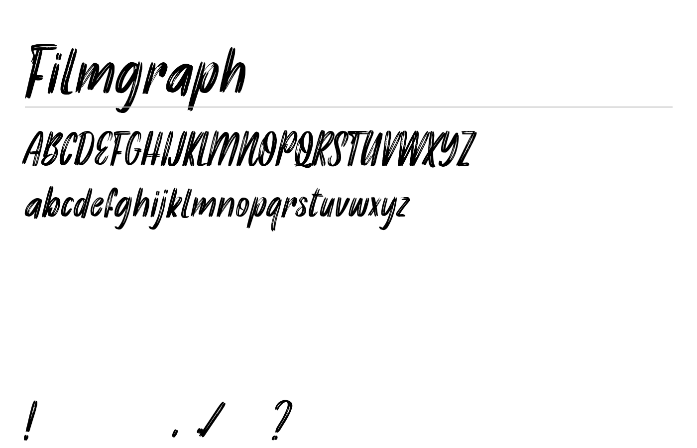 Filmgraph Font preview