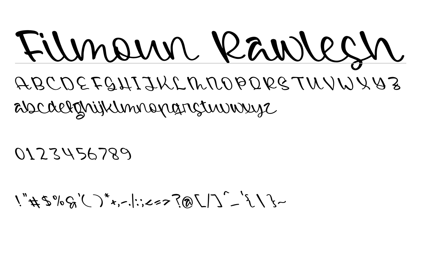 Filmoun Rawlesh Font preview