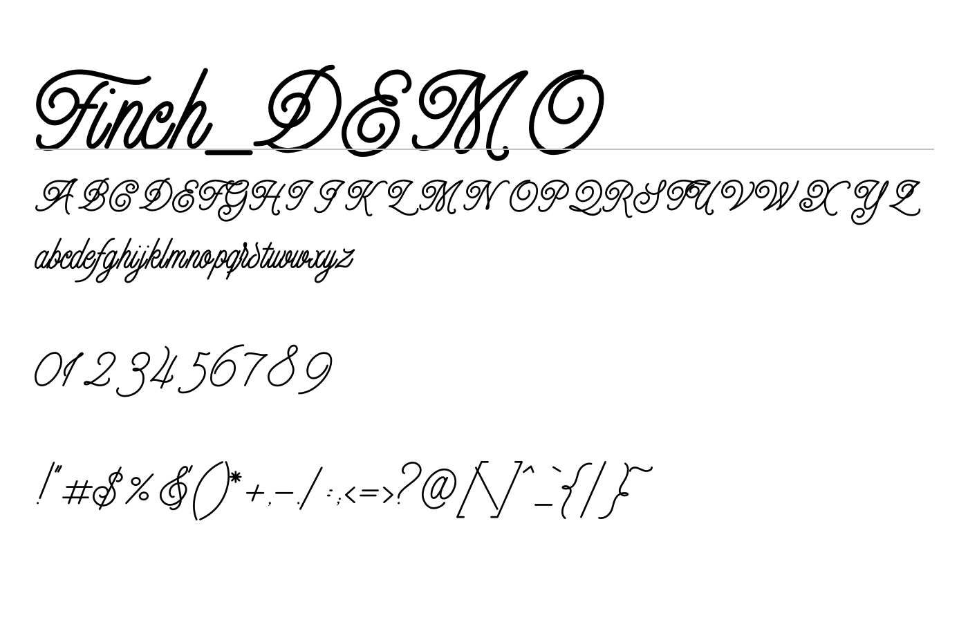 Finch Font preview